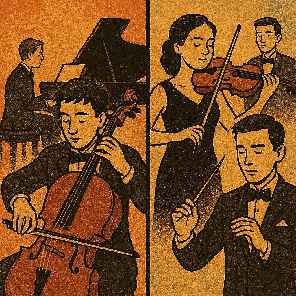 別演奏をつなぎ合わせる画像